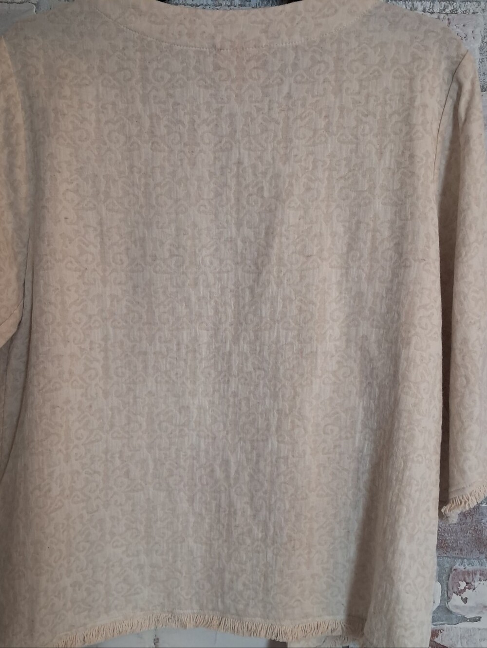 Ruby Rd. Cream Open Front Textured Jacket - Picture 14 of 15